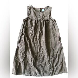 GAP Brown Corduroy Dress with Heart Buttons 5Y